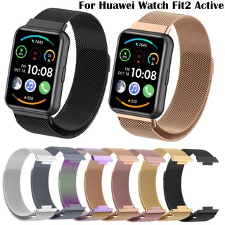 สายนาฬิกาข้อมือ สเตนเลส แม่เหล็ก อุปกรณ์เสริม สําหรับ Huawei Watch Fit 2 Huawei Watch Fit2