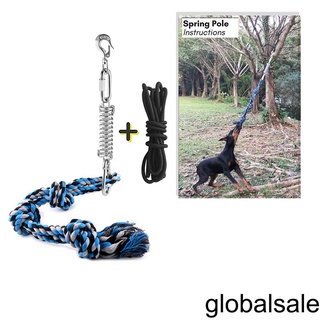 [GLOBAL] Spring Pole Dog Rope Toy Dog Tug of War Toy Outdoor Pet Exercise Rope