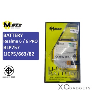 Mezz แบตเตอร์รี่ เรียลมี 6 / เรียลมี 6 PRO / BLP757   มี มอก. รับประกัน1ปี