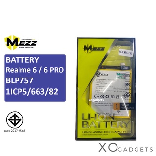 Mezz แบตเตอร์รี่ เรียลมี 6 / เรียลมี 6 PRO / BLP757   มี มอก. รับประกัน1ปี