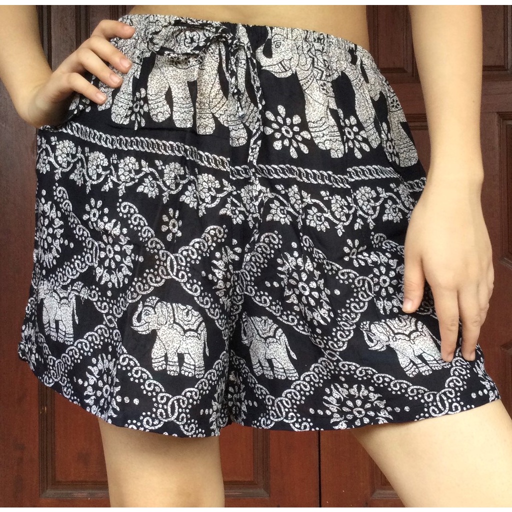 กางเกงแฟชั่น กางเกงลายช้าง ขาสั้นผู้หญิง Shorts Women/ Shorts elephant/Elephant pants