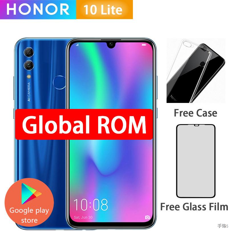 ☍Honor 10 Lite 4G Mobile Phone Android 9.0 6.21" FHD 2340X1080 Dual Font Rear 24MP AI Camera Fingerp