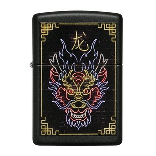 Zippo ไฟแช็กรุ่น 49396 Neon Dragon ของแท้ รับประกันตลอดชีวิต นำเข้าและจำหน่ายโดยตัวแทนจำหน่าย