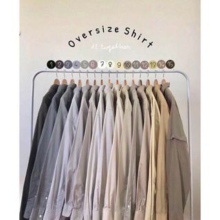 ⭐️พร้อมส่ง🌟 เสื้อเชิ้ตโอเวอร์ไซส์ โทนสีเทา 🖤🤍 (อก50-64นิ้ว) Oversize shirt 🔥ราคาถุก🔥