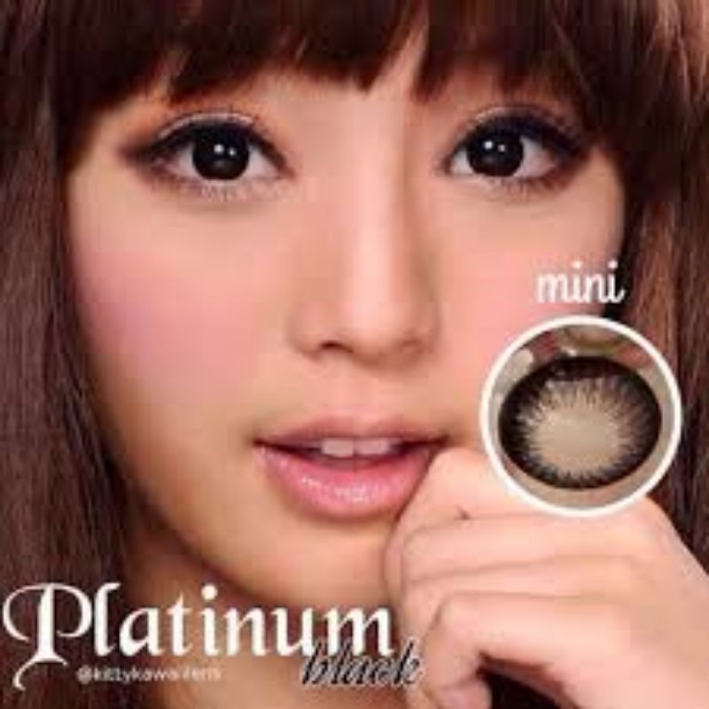 คอนแทคเลนส์ รุ่น Mini Platinum สีดำ/black มีค่าสายตา (0.00)-(-10.00)