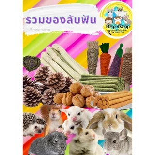 (MMPetShop)ลูกสน วอนัท ไผ่หวาน ไม้แอปเปิ้ล และ เซตลับฟัน ไว้ลับฟันหนูแฮมสเตอร์และสัตวและขนาดเล็กอื่นๆ
