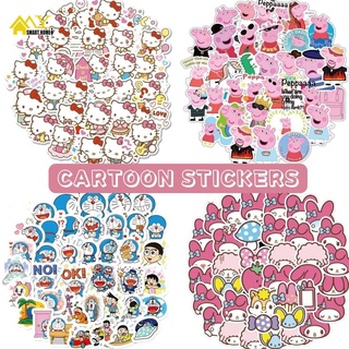 贴纸 50ชิ้น ต่อชุด สติ๊กเกอร์ Doraemon Hello Kitty Stickers Cinnamoroll Peppa Pig Melody สําหรับติดตกแต่งขวดนมเด็กวัยหัดเดิน สติ๊กเกอร์น่ารัก sticker สติ๊กเกอร์กันน้ำ สติ๊กเกอร์ การ์ตูน แบ่งขาย สติ๊กเกอร์การ์ตูน น่ารัก สติ๊กเกอร์ สติกเกอร เครื่องเขียน