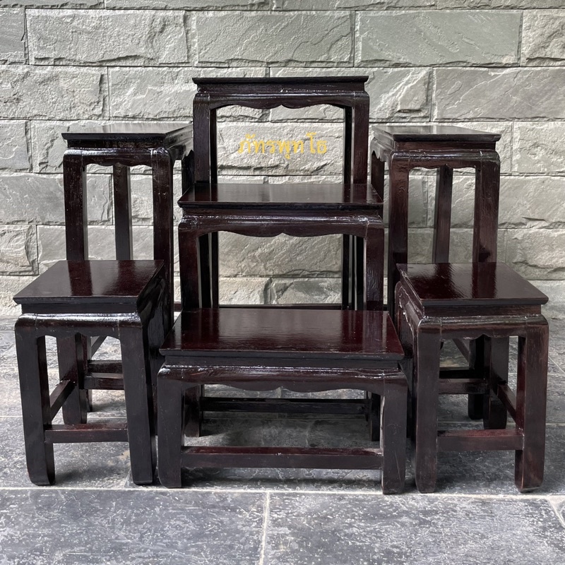 โต๊ะหมู่บูชา สีโอ็ค น้ำมัน (เฉพาะตัวบน)