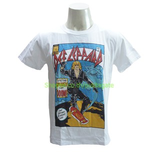 เสื้อวง Def Leppard เสื้อไซส์ยุโรป เดฟเล็ปเพิร์ด PTA8176 เสื้อวงดังๆ วินเทจ