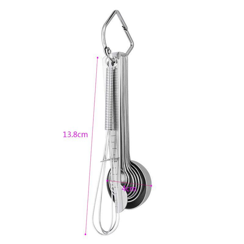 9 PCS Stackable Measuring Spoons, Stainless Steel Measuring Spoons for ...