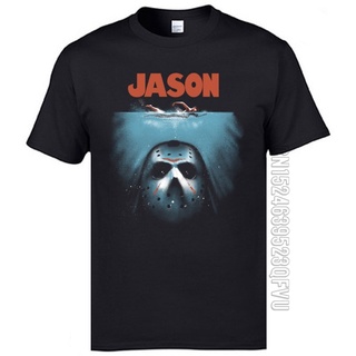 เสื้อยืดแขนสั้นลําลอง ทรงหลวม ลาย Friday the 13th Horror Jason Below the Lake สําหรับผู้ชาย S-5XL