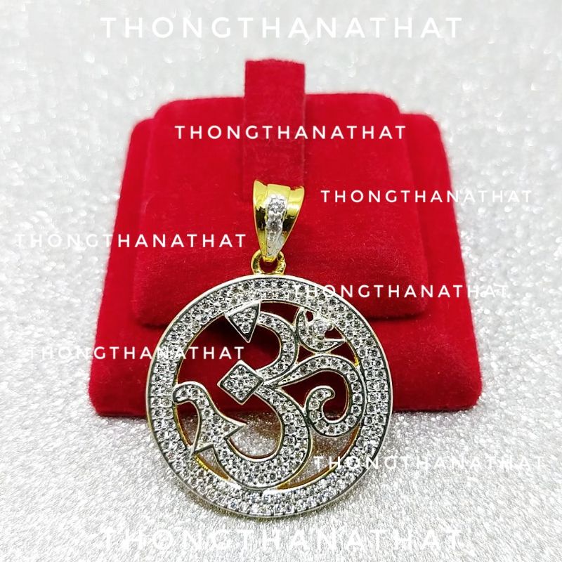จี้โอม ทรงกลม จี้พระพิฆเนศ เทพเจ้าแห่งความสำเร็จ ค้าขายรุ่งเรือง เงินไหลมาเทมา จี้ จี้ห้อยคอ จี้สร้อยคอ