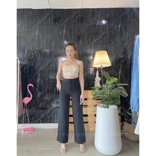 กางเกงเอวสูงขากระบอกรุ่นตะขอหน้า#SALE💥💥XS,S,M,L,xl,xxl,3xl