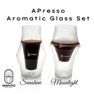 🥛APresso Aromatic Glass Set🥃 ชุดแก้ว ชุดเสิร์ฟ แก้วเสิร์ฟผนังสองชั้น เครื่องดื่ม APresso Double walled Glass by VANIVITO