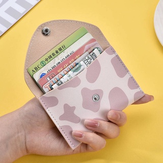 SENSES// Card Holder Coin Purse Integrated Female Small and Ultra-Thin PU Mini Coin Limp Binding Card Pouch Cute Card Holder S6FY