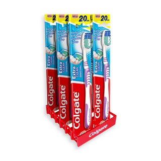 🔥แนะนำ!! คอลเกต แปรงสีฟัน รุ่นเอ็กซ์ตร้าคลีน ขนแปรงนุ่ม แพ็ค 6 ด้าม Colgate Toothbrush Extra Clean x 6