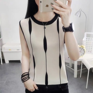 A E SHOP ใหม่!!🌟 เสื้อแขนกุด เสื้อทำงาน เสื้อไหมพรม กลิตเตอร์วิบวับ ผ้ายืดได้ คอกลม ผ้าไหมพรมนุ่มนิ่ม ใส่สบาย รุ่น3956#