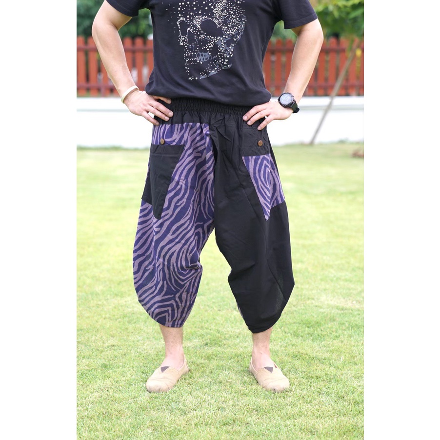 Samurai pants กางเกงซามูไร (ม้าลายกรม)