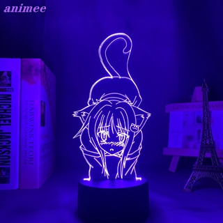 โคมไฟกลางคืน Led รูปการ์ตูนอนิเมะ DxD Shirone Toujou 3d เหมาะกับของขวัญวันเกิด สําหรับผู้หญิง และผู้ชาย