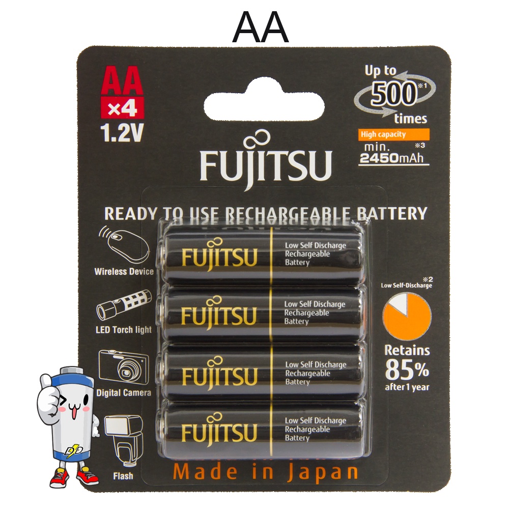 ถ่านชาร์จ Fujitsu AA 2550mAh แพ็ค 4ก้อน