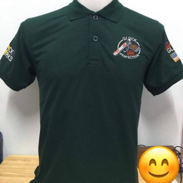 เสื้อ​โปโล​ปักลายปืนผ้านิ่มใส่สบายราคาส่ง​