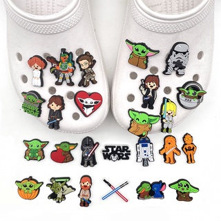 รองเท้า PVC ลาย Star War น่ารัก แฟชั่นฤดูร้อน สําหรับตกแต่งรองเท้า