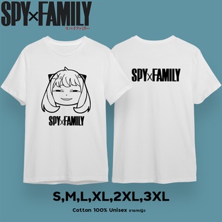 【Hot】เสื้อยืด Spy x Family T-Shirt เสื้อยืดCotton100% เสื้อสีขาวสกรีนสองด้าน เสื้อยืดมังงะ