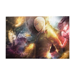 One PUNCH-MAN จิ๊กซอว์ไม้ปริศนา รูปการ์ตูนอนิเมะญี่ปุ่น ขนาดใหญ่ DIY ของเล่นสําหรับเด็ก 1000 ชิ้น