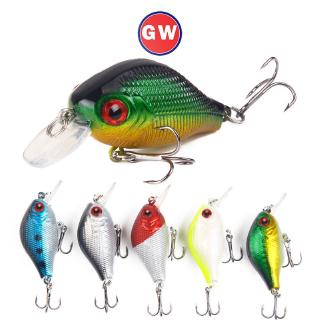 เหยือตกปลา เหยื่อปลอมตกปลา CrankSet รอกตีเหยื่อปลอม Heavy Sinking Minnow Minnow Lure CrankBait เหยื่อปลา เหยื่อตกปลานิล อุปกรณ์ตกปลา เหยื่อปลอม เหยื่อตกปลา 8.5g/5CM ตะขอ เหยื่อตกปลาช่อน ตกปลา 1Pcs 3D Eyes