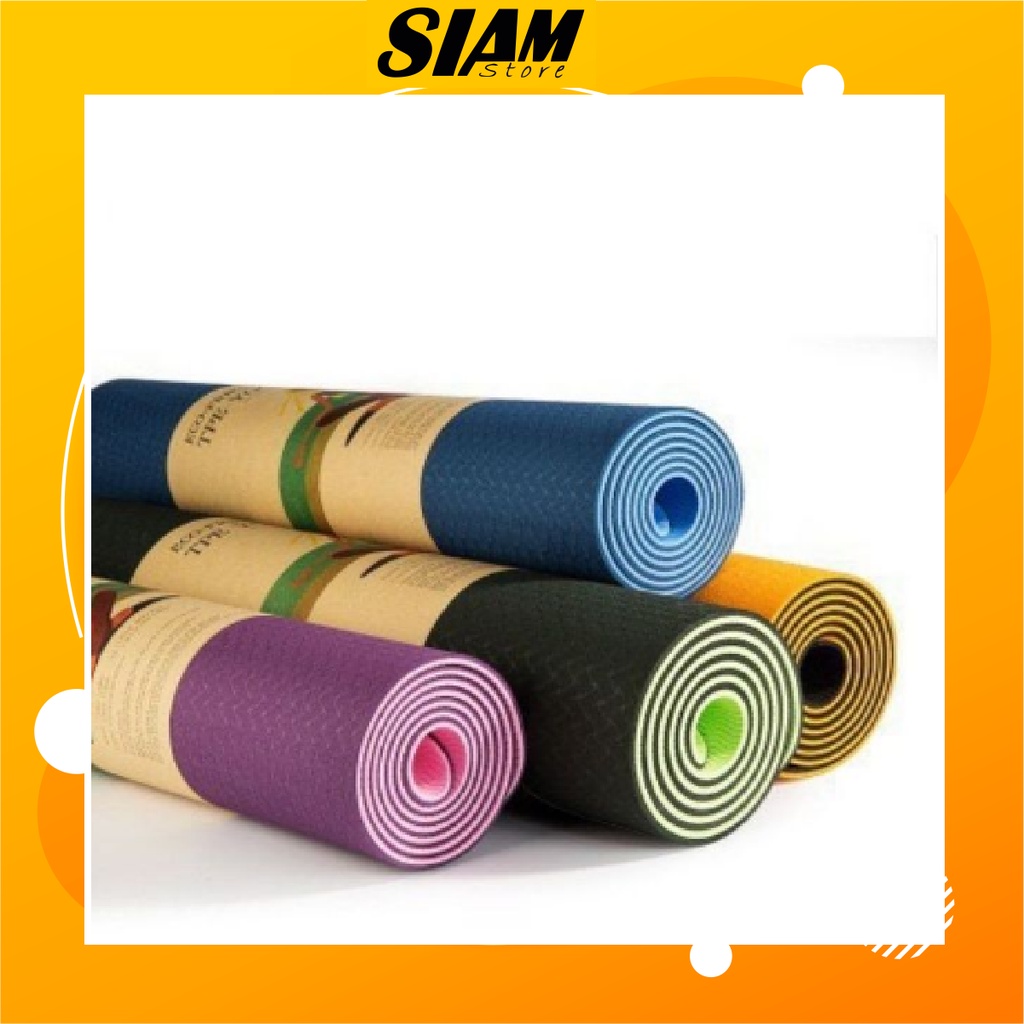 SIAM SPORT 8MM TPE เสื่อโยคะ 2 ชั้น พรีเมี่ยม กันลื่น ทนทานสุดๆ