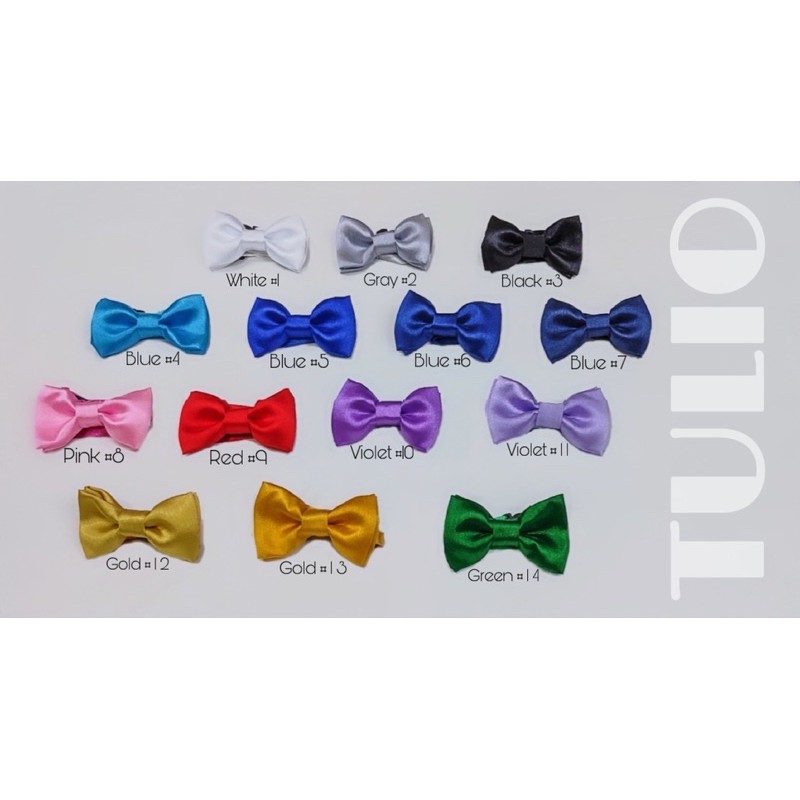 โบว์หูกระต่ายผ้าไหมอิตาลี แบรนด์ลิขสิทธิ์ของ Tulio ขนาด 8 cm และ 11 cm