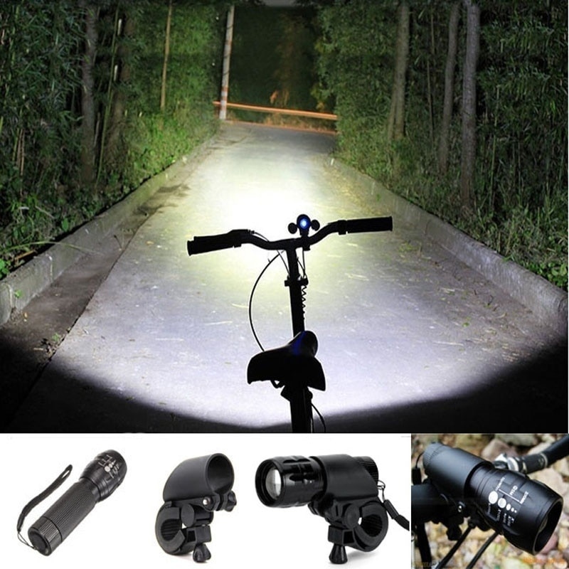 ไฟฉาย Led ติดด้านหน้ารถจักรยาน MTB พร้อมตัวยึด