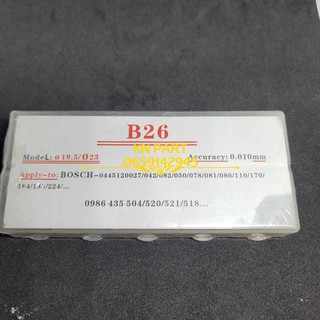 ชิมหัวฉีด b26 ชิมปรับระยะยกหัวฉีด b26 หนึ่งกล่องมี 50 ตัว คละไซ ไซละ 5  ตัว 1.540-1.630 mm ราคาต่อกล่อง