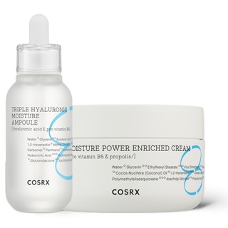 COSRX Hydrium Moisture Power Enriched Cream 50ml / Hydrium Triple Hyaluronic Moisture Ampoule 40ml