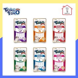 Toro Toro โทโร โทโร่ ขนมแมวเลีย อาหารแมว ซองละ 5 แท่ง