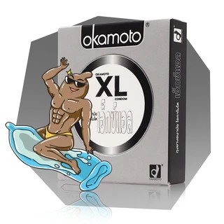 Okamoto XL ถุงยางอนามัย ใหญ่พิเศษ บางที่สุด ผิวเรียบ ขนาด 54 มม. บรรจุ 1 กล่อง (2 ชิ้น)
