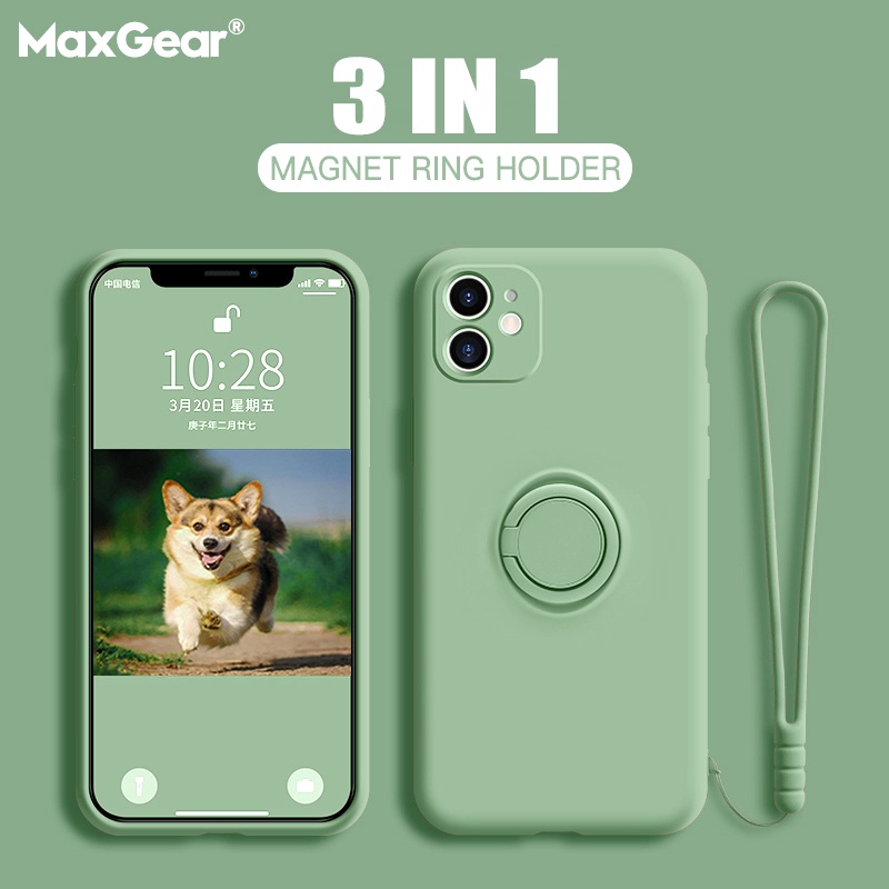 เคสโทรศัพท์มือถือ ซิลิโคนนิ่ม พร้อมแหวนขาตั้ง หรูหรา สําหรับ IPhone 11 11 Pro Max 12 12 Pro 13 Pro Max