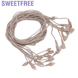 Sweetfree 10pcs Hearing Aid 3 Pin Cable Cord Wire For Body Aids Supply