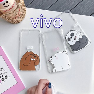 เคส VIVO Y11 V19 V17 Y19 Y17 Y15 Y12 S1 Y91 Y91i Y93 Y95 V15 V11 V11i V9 Cartoon Cute Bear Soft Case #857