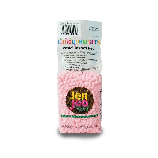 ✨นาทีทอง✨ เจนจู เม็ดไข่มุก สีชมพูพาสเทล 1 กิโลกรัม Jen Joo Pink Pastel Tapioca Pearl 1 kg