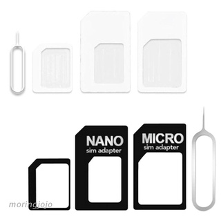 Jojo 4 in 1 อะแดปเตอร์แปลงซิมการ์ดนาโน เป็น Micro / Standard Micro Sim เป็นซิมมาตรฐาน