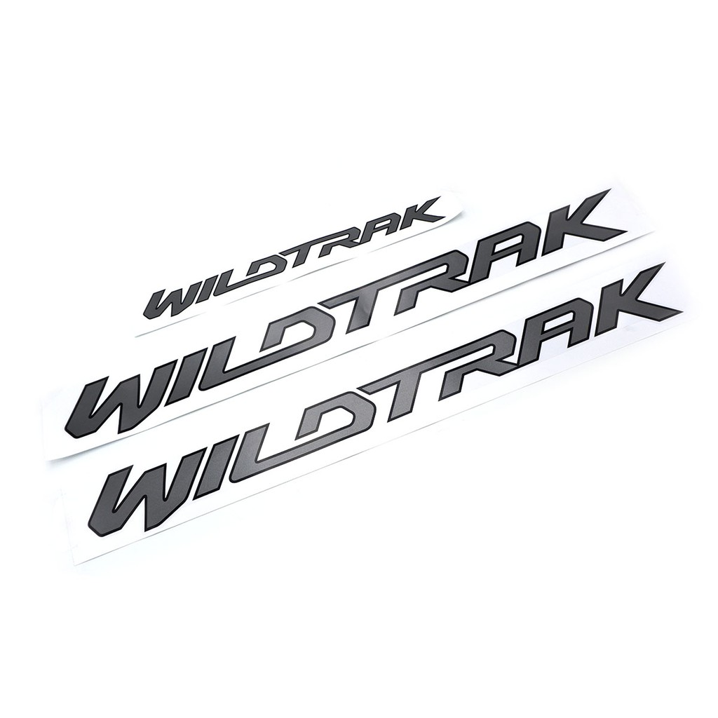 ชุดสติ๊กเกอร์ WILDTRAK 3 ชิ้น ฟอร์ด แรนเจอร์ สีเทาเข้ม สำหรับ Ford Ranger ปี 2015-2020