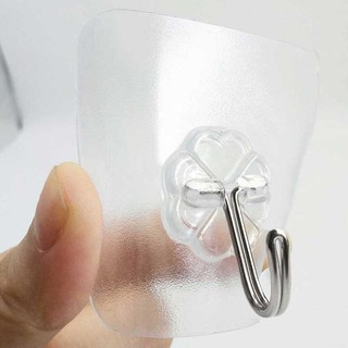 10pcs กำแพง Hooks กาวเหนียว Seamless Hooks Reusable สติกำแพง Duty