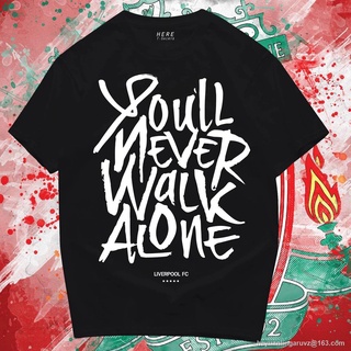 เสื้อยืดครอป 🔥เสื้อยืด  You wii never walk alone ลิเวอร์พูล  🔥COTTON 100% SMLS-5XL