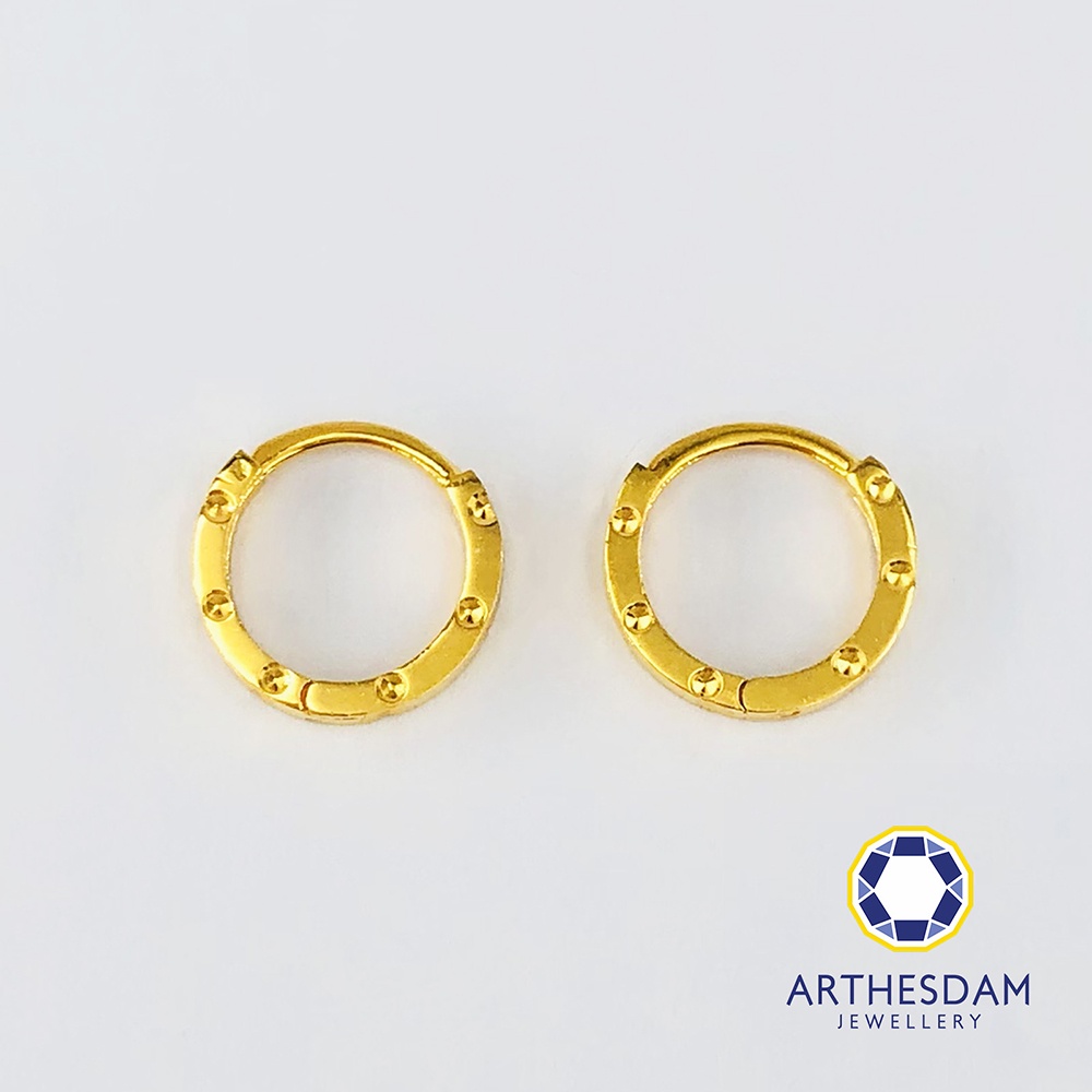 Arthesdam Jewellery 916 Gold Love Hoop Earrings [ต่างหู]