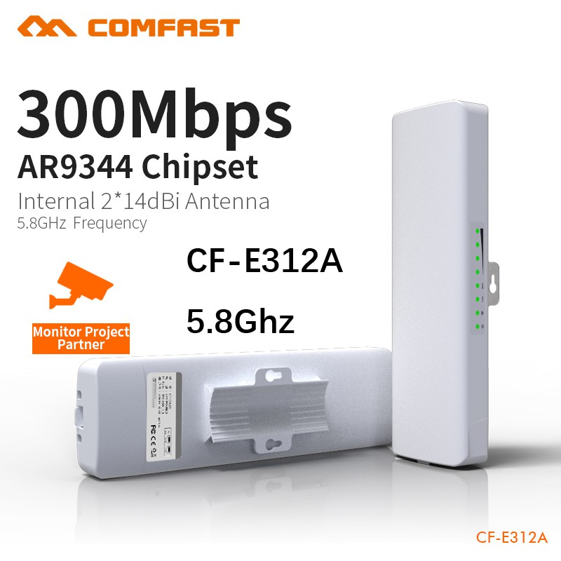 Nexanic Comfast เราเตอร์เสาอากาศไร้สาย CF-E312A 300Mbps 2.4Ghz 5.8Ghz 3KM CPE CF-E312A