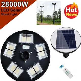 โคมไฟถนน UFO 10 ทิศทาง LED 22000W -  28000W Square Light  โคมไฟโซลาร์เซลล์ พลังงานแสงอาทิตย์ Solar Street Light