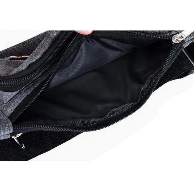 (W112)กระเป๋าคาดเอว ขนาดพอดี ใส่แล้วไม่ตุง ผ้าลายสียีนส์ vgetbag