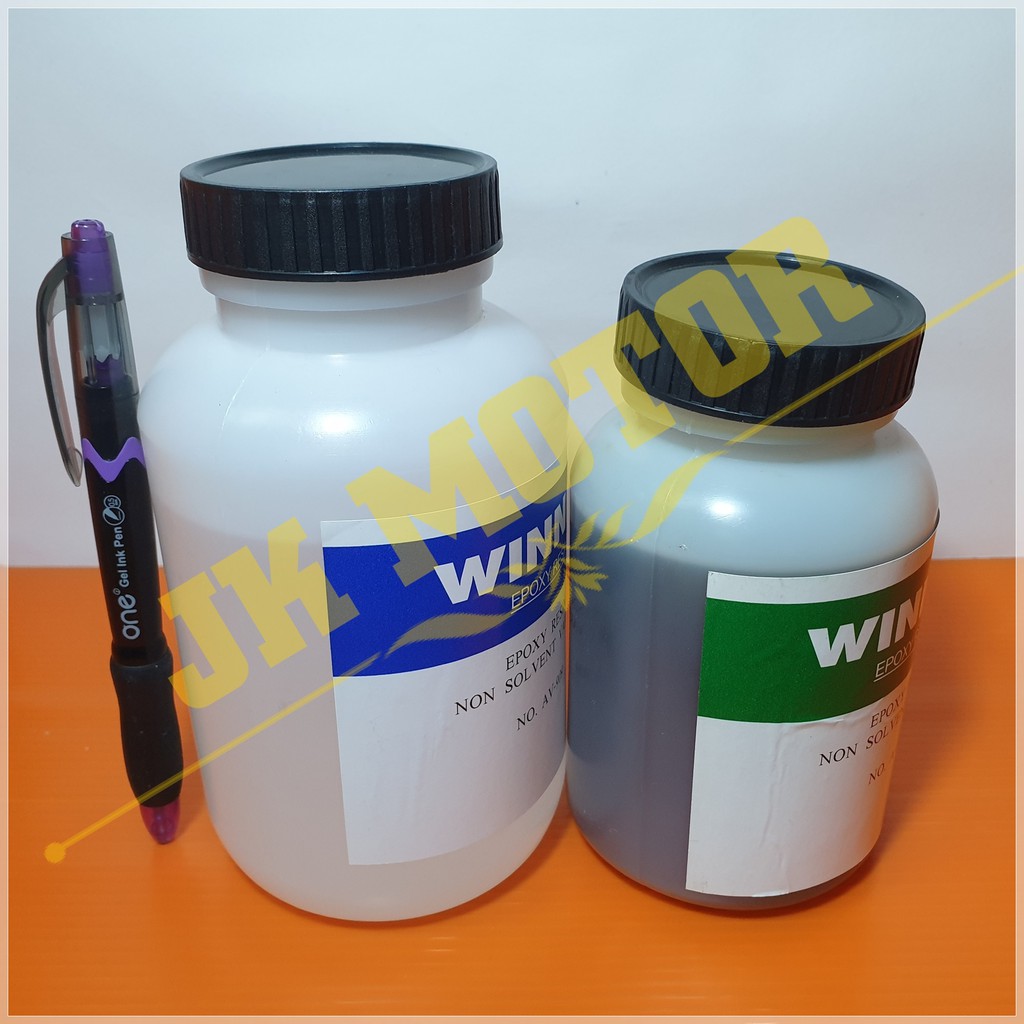 อีพ็อกซี่ เรซิ่น (Epoxy Resin) WINNER 2:1 บรรจุ 900 กรัม สำหรับงานมอเตอร์ทั่วไป ทุ่นสว่าน หินเจียร์ คอยล์เบรค ทนความร้อน - รูปที่ 3