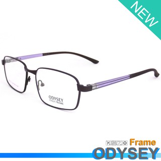 Odysey แว่นตา รุ่น 6072 -4 สีน้ำตาล กรอบเต็ม ขาสปริง วัสดุ สแตนเลส สตีล (สำหรับตัดเลนส์) กรอบแว่นตา Eyeglasses